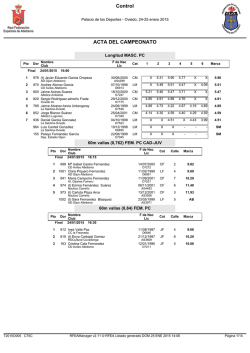 Resultados Control Oviedo 24-01-2015
