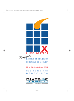d&iacute;ptico con informaci&oacute;n del 10&ordm; Curso Diatros