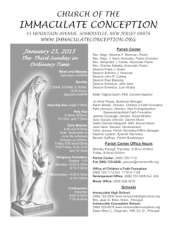 IMMACULATE CONCEPTION - John Patrick Publishing Company