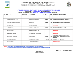 PROGRAMACION 4a DIVISION - Bienvenido
