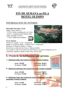 informaci&oacute;n - Galdakaoko ARETO dantza elkartea