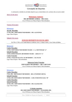 PROGRAMACION 22 AL 25 DE ENERO