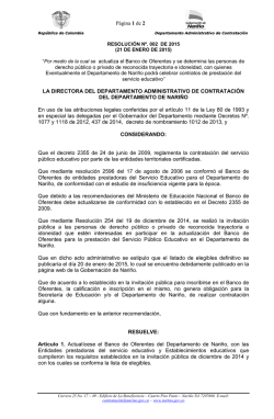 Resoluci&oacute;n de conformaci&oacute;n N&deg; 002