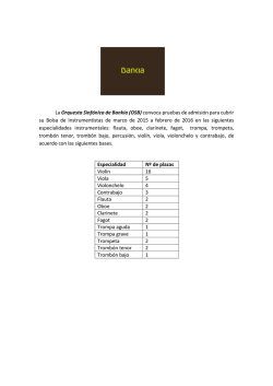 La Orquesta Sinf&oacute;nica de Bankia (OSB) convoca pruebas de