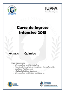 Curso de Ingreso Intensivo 2015 MATERIA