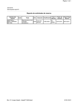 Reporte de solicitudes de reserva P&aacute;gina 1 de 1 23/01/2015 file:///C