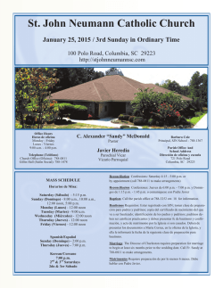 January 25, 2015 - St. John Neumann Catholic Church