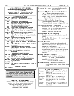 7:00 a.m. Daily Mass Suspended