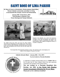 You are invited to a Pancake Breakfast this Sunday, Jan 26th, in the