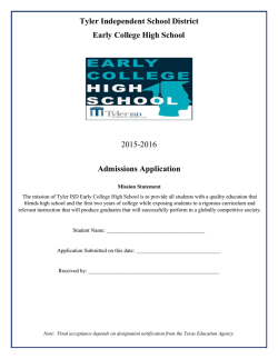 Tyler Independent School District Early College High