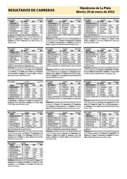 RESULTADOS DE CARRERAS