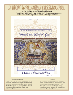 Este es el Cordero de Dios - St. Vincent de Paul Parish