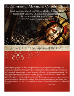 January 11th 2015 - St. Catherine of Alexandria Temecula