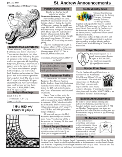 The Bulletin - Saint Andrew Church