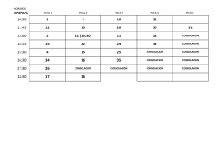 sabado 10:30 1 3 10 21 11:45 12 13 20 30 31 13:00 2