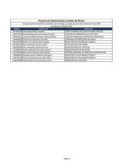 Lista parcial de funcionarios pendientes de entregar su Declaraci&oacute;n