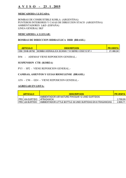 A  V  I  S  O    - 23 . 1 . 2015 - Salvador Livio
