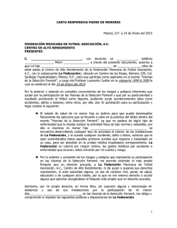 CARTA RESPONSIVA PADRE DE MENORES Mexico, D.F. a 24 de