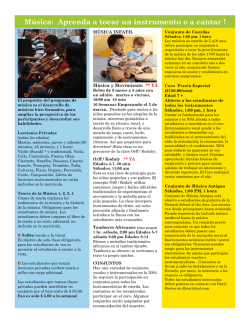 M&uacute;sica - Newark School of the Arts