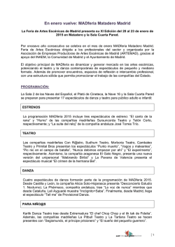 FERIA DE ARTES ESC&Eacute;NICAS DE MADRID