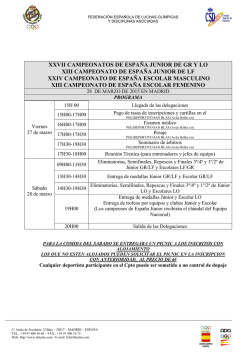 Normativa - Federaci&oacute;n espa&ntilde;ola de luchas ol&iacute;mpicas