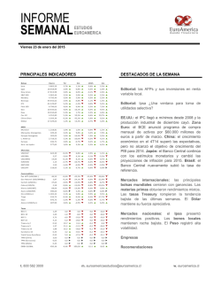 Informe Semanal 23-01-2015