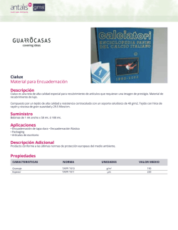 Cialux Material para Encuadernaci&oacute;n Descripci&oacute;n