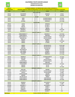 CALIFORNIA YOUTH SOCCER LEAGUE