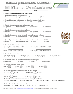 I. SELECCIONES LA RESPUESTA CORRECTA: