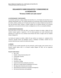 Reglamento de la promoci&oacute;n Arranca el 2015 con