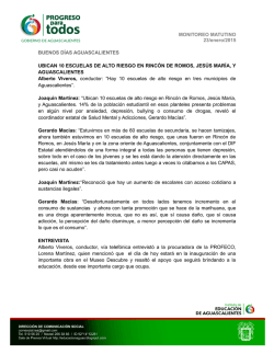 Matutino - Instituto de Educaci&oacute;n de Aguascalientes