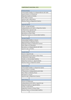 Primera fecha: Universidad Cat&oacute;lica Vs Independiente del Valle