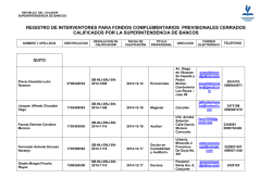 Interventores FCPC calificados