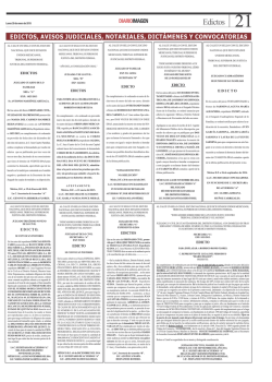 edictos, avisos judiciales, notariales, dict&aacute;menes y convocatorias