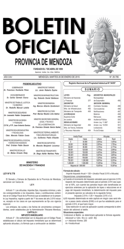 Bolet&iacute;n Oficial - Gobernaci&oacute;n de Mendoza