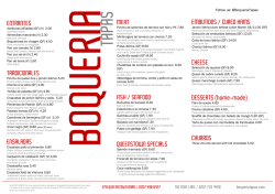 EMBUTIDOS / CURED HAMS CHEESE DESSERTS