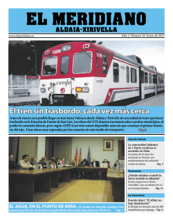 El tren sin trasbordo, cada vez m&aacute;s cerca Antes de