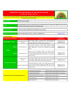 COOPERATIVA SAN JUAN BAUTISTA DE SAN JUAN DEL RIO
