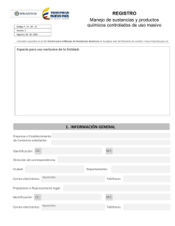 REGISTRO Manejo de sustancias y productos