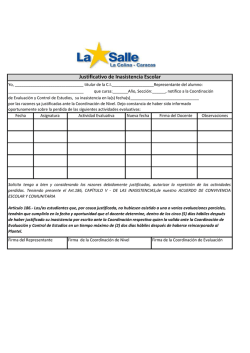 Justificativo de Inasistencia Escolar