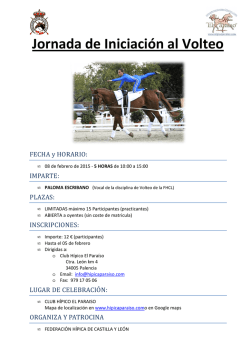 Jornada de Iniciaci&oacute;n al Volteo - fed. hipica de castilla y leon