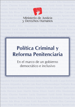 Pol&iacute;tica criminal y Reforma penitenciaria