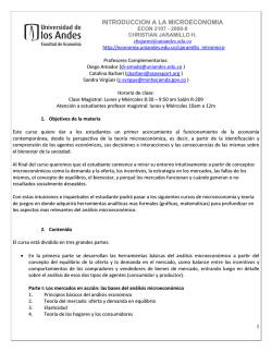 INTRODUCCION A LA MICROECONOMIA