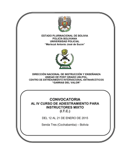 CONVOCATORIA - Fuerza Especial de Lucha Contra el Narcotrafico
