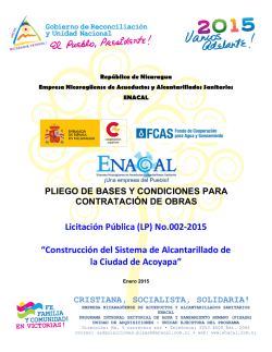 Pliego de Bases y Condiciones para la Contrataci&oacute;n