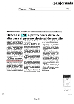 Ordena el INE a proveedores darse de