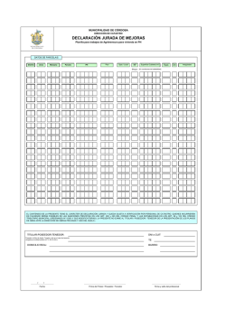DECLARACI&Oacute;N JURADA DE MEJORAS