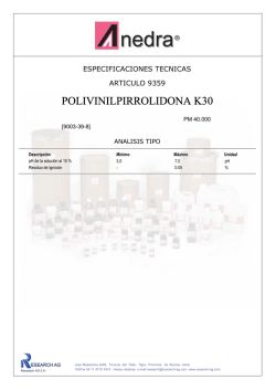 POLIVINILPIRROLIDONA K30