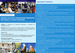 Curso para Profesores - 2015 Energ&iacute;a Nuclear y Radiaciones