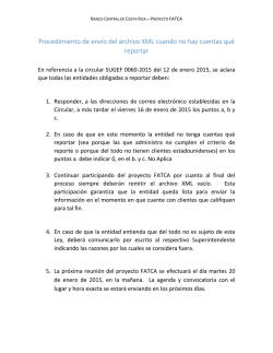 Comunicado sobre el env&iacute;o del archivo XML vac&iacute;o